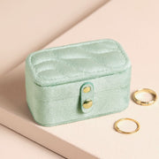 Blue Velvet Mini Travel Ring Box