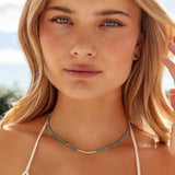 Inspiration Necklace Aqua, White and Gold