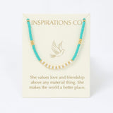 Inspiration Necklace Aqua, White and Gold