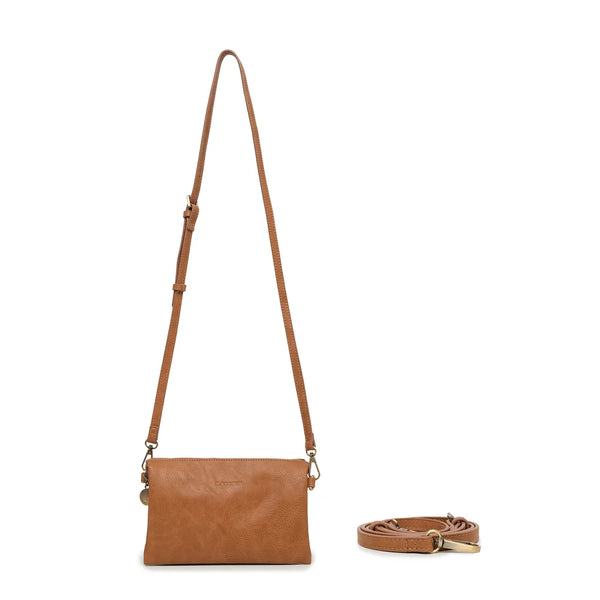 Edie Black Crossbody Bag-Tan