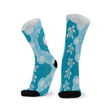 Red Fox Socks-Swimming Turtle Family