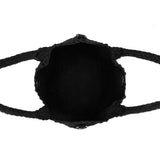 Black Caviar Designs- Arielle Black 2 Piece Suede Top Handle