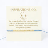 Bracelet with inspirational message on a card from Inspirations Co.