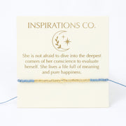 Bracelet with inspirational message on a card from Inspirations Co.