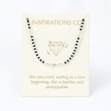 Inspiration Necklace Silver, Black and White