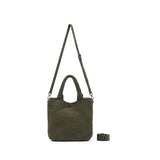 Black Caviar Designs- Arielle Olive 2 Piece Suede Top Handle