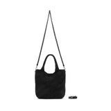 Black Caviar Designs- Arielle Black 2 Piece Suede Top Handle