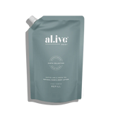 al.ive body-1 Ltr Lotion Refill - Kaffir Lime & Green Tea