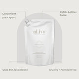 al.ive body Hand & Body -1 Ltr Wash Refill - Mango & Lychee