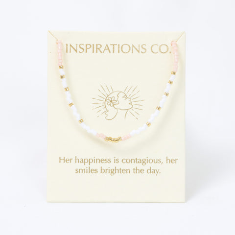 Inspiration Necklace White, Pink and Gold