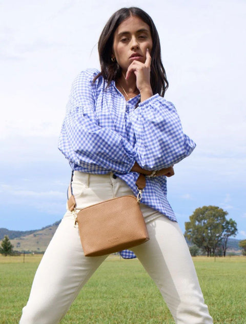 Zjoosh-Hudson Cross Body Bag Tan