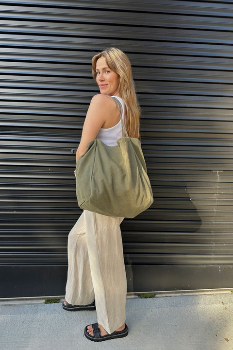 Worthier The Label Thin Handle Canvas Bag