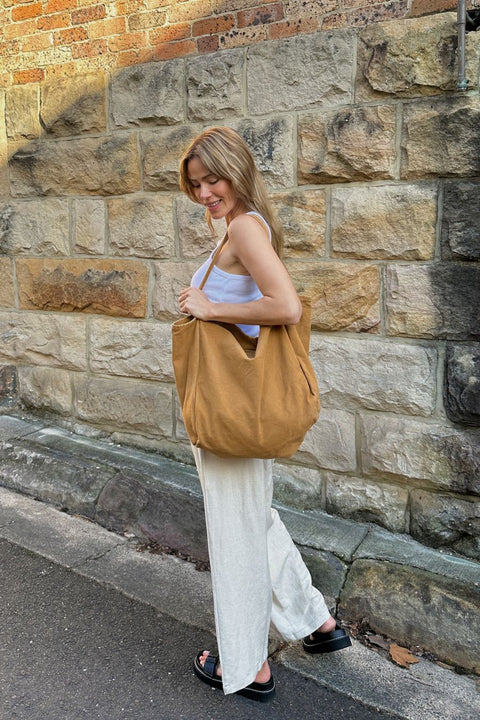 Worthier The Label Thin Handle Canvas Bag
