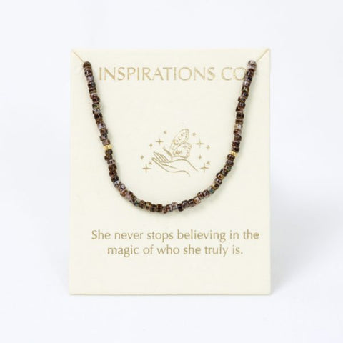 Inspiration Necklace Dark Tort and Gold