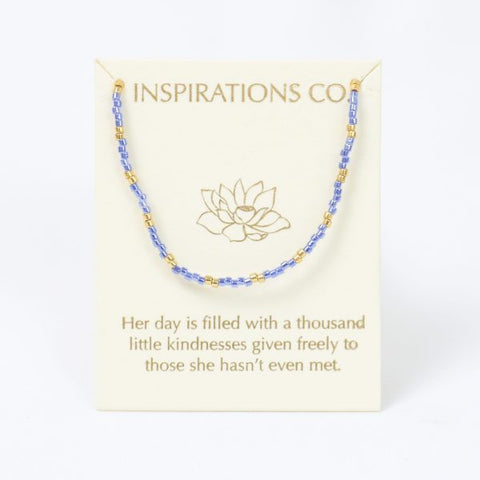 Inspiration Necklace Crystal Blue and Gold