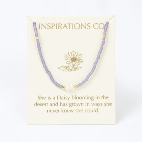 Inspiration Necklace Lilac, Pearl and Gold