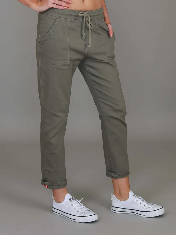 Augusta | Women's Stretch Chino Joggers – Khaki