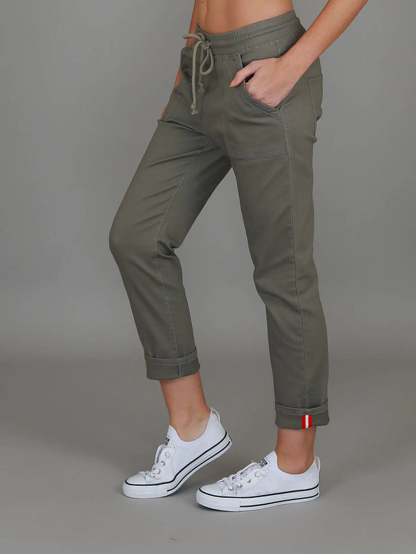 Augusta | Women's Stretch Chino Joggers – Khaki