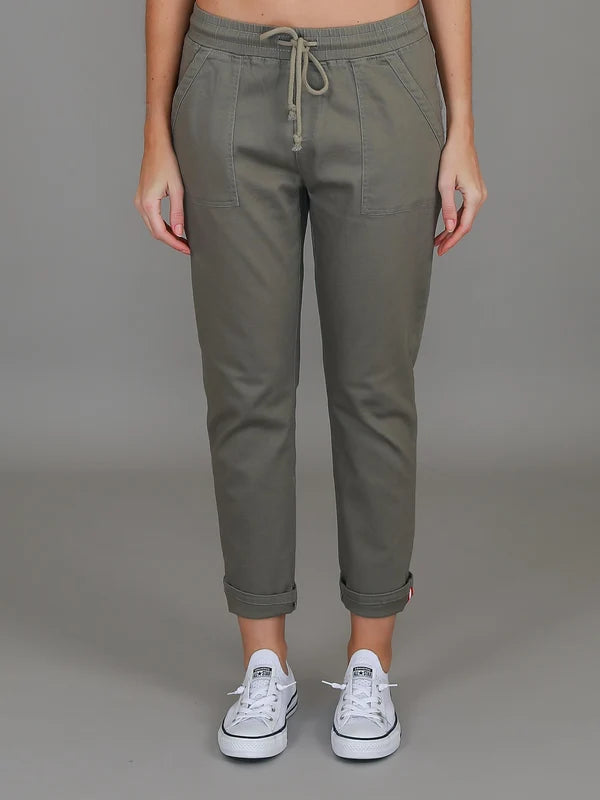 Augusta | Women's Stretch Chino Joggers – Khaki
