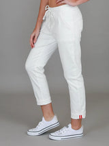 Augusta | Women's Stretch Chino Joggers – White