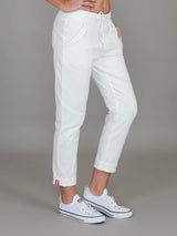 Augusta | Women's Stretch Chino Joggers – White
