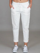 Augusta | Women's Stretch Chino Joggers – White