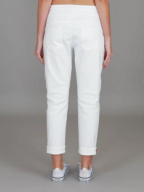 Augusta | Women's Stretch Chino Joggers – White