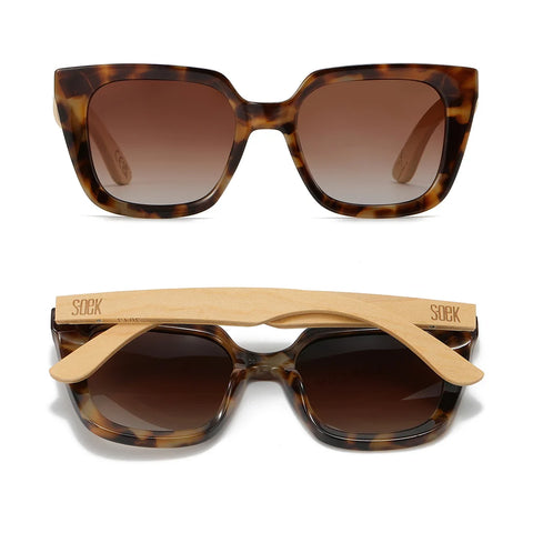 SOLUNA MOCHA TORT l Polarised Sunglass l Wooden Arms