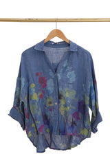 Floral  Linen Shirt