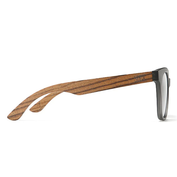 LILA GRACE CHARCOAL GREY l Black Gradient Lens l Walnut Arms