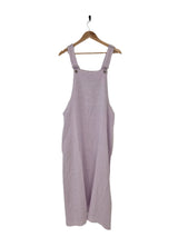 Montaigne linen overall style midi dress with pockets