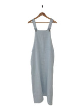 Montaigne linen overall style midi dress with pockets