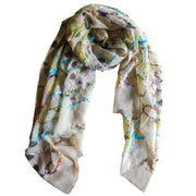 ZODA-Pure Wool Scarf-Cream Multi