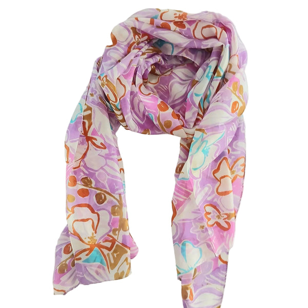 Silk Scarf Pastel Lilac