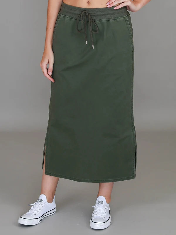 Roberta | Women's Midi Skirt – Cotton Chino