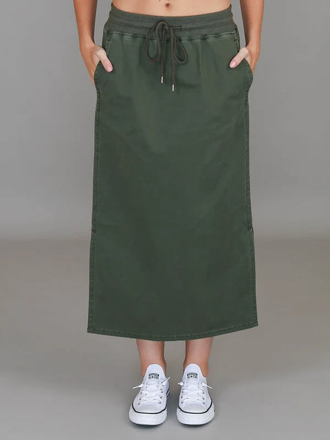 Roberta | Women's Midi Skirt – Cotton Chino