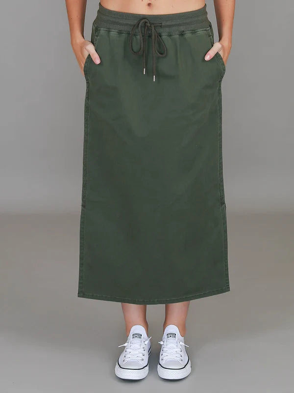 Roberta | Women's Midi Skirt – Cotton Chino