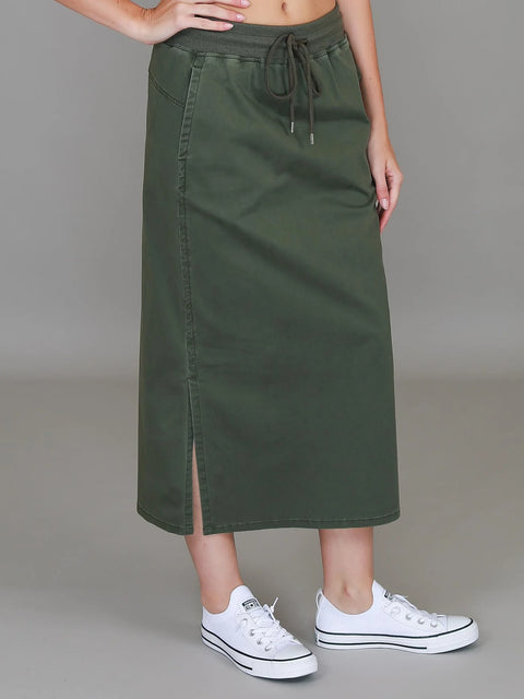 Roberta | Women's Midi Skirt – Cotton Chino