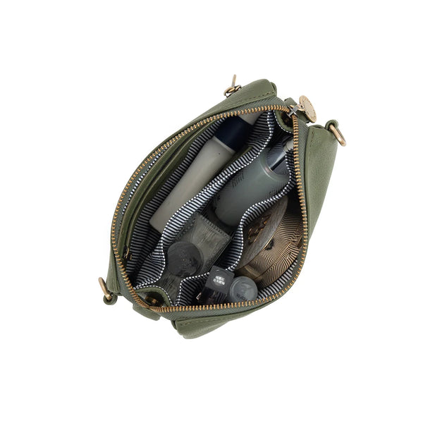 Edie Black Crossbody Bag-Dark Olive