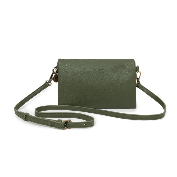 Edie Black Crossbody Bag-Dark Olive