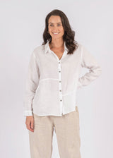 Worthier the Label-Milla button through linen shirt white