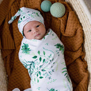 Snuggle Hunny-Enchanted I Baby Jersey Wrap & Beanie Set