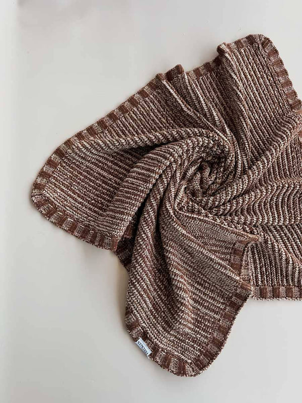 Chunky Knit Blanket Chocolate