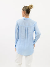 Worthier the Label-Journi Linen shirt- Light Blue
