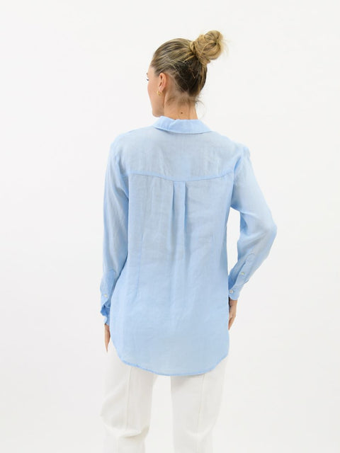 Worthier the Label-Journi Linen shirt- Light Blue