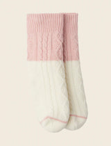 Papinelle Sleepwear-Colour Block Cable Reading Socks
