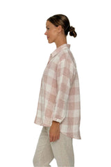 Worthier the Label-Method check linen shirt beige