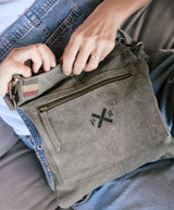 Escapee Satchel Bag I Upcycled I Khaki