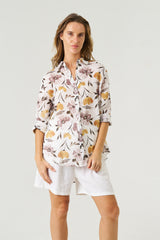 Worthier the Label-Asta linen flower print top