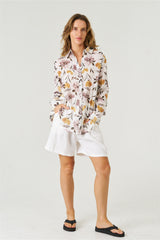 Worthier the Label-Asta linen flower print top